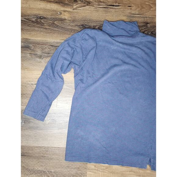 Vintage 80s Eddie Bauer Striped Cotton Turtleneck Shirt – Made in Singapore Sz L - Picture 8 of 15